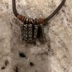 Vintage Abercrombie and Fitch typewriter key necklace